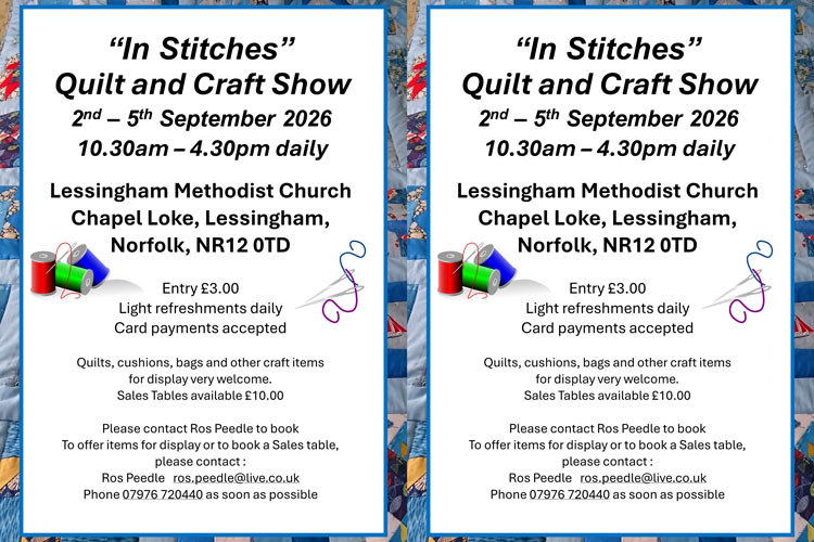 West Norfolk church to host quilt and craft show